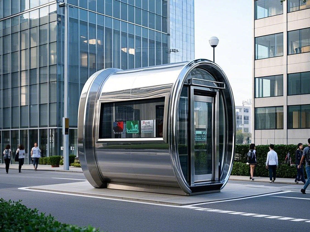 304玫瑰金不銹鋼保安亭(圖4)